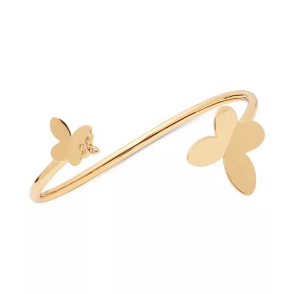 KATE SPADE • In A Flutter Flex Butterfly Cuff Gold Bracelet - Picture 3 of 5